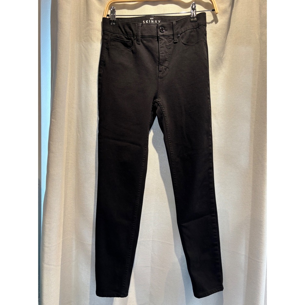 White House Black Market The Skinny Ankle Jeans Black High Rise Size 0